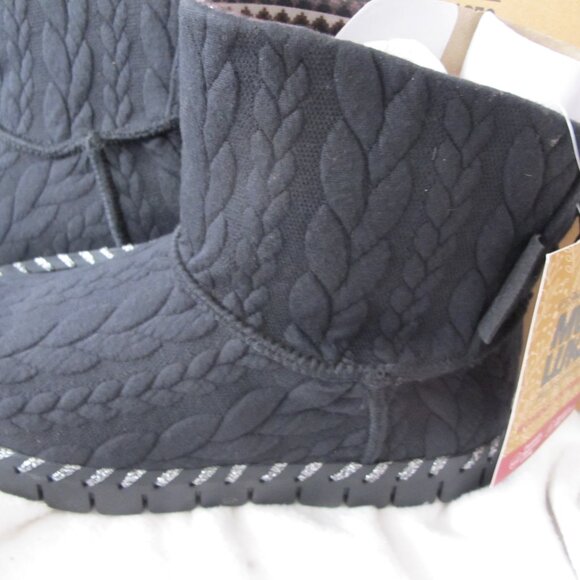 New in Box - Muk Luks Black Hoboken Ankle Boots - 6.5 - Picture 2 of 10